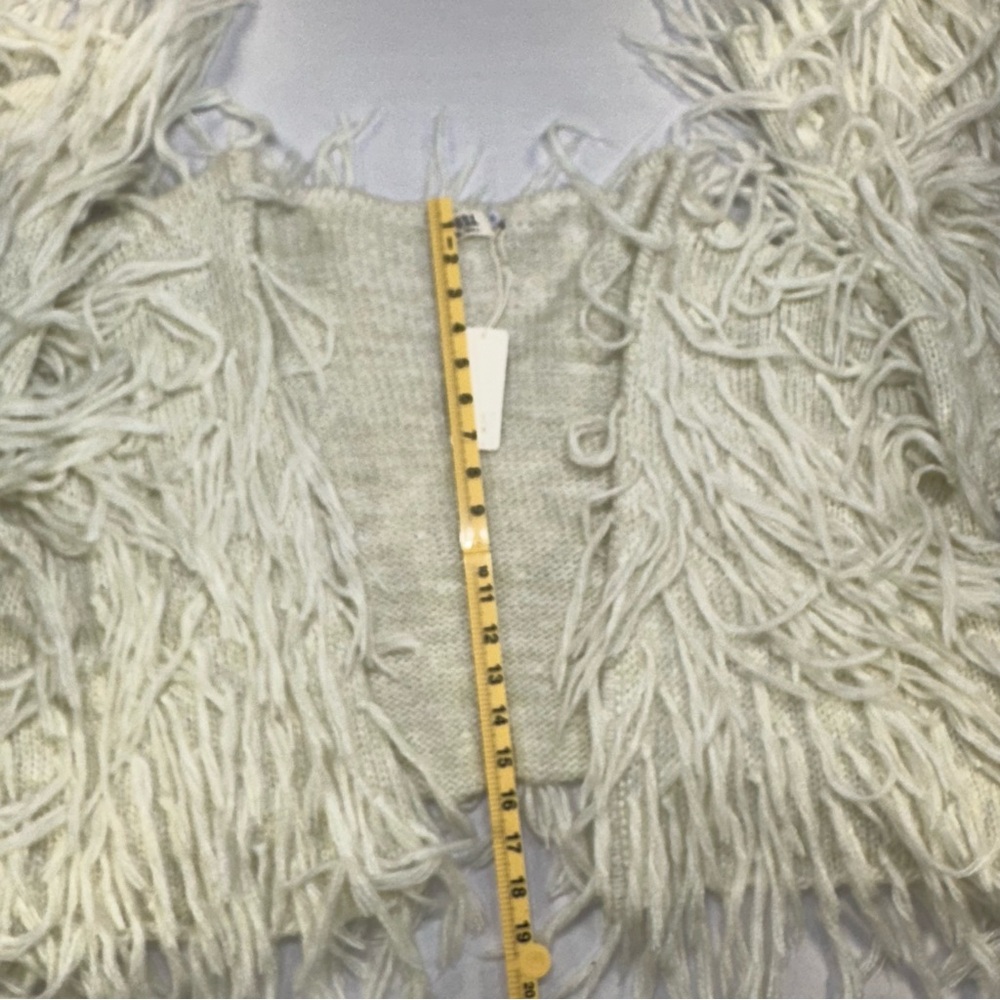 Spell And The Gypsy Collective NWT Cream Fringe Mohair Cardigan OS - Picture 14 of 15